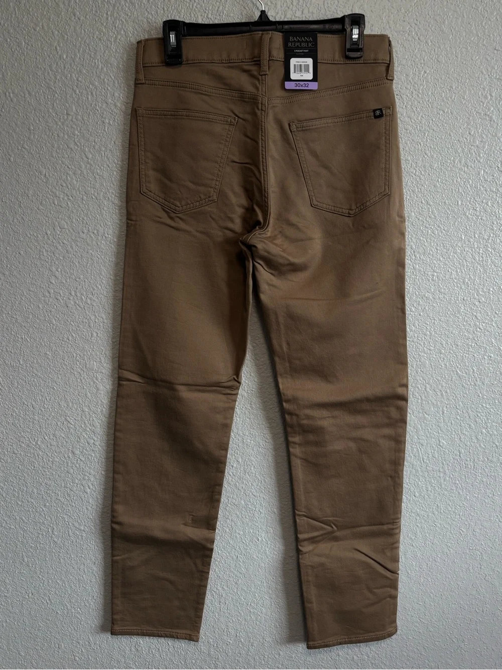 Banana Republic Men's 5 Pocket Pant 30x32 Slim Fit Stretch Tan Beige NWT